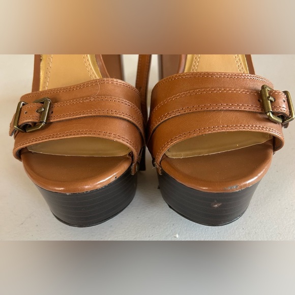 Jessica Simpson brown leather chunky boho heel. Size 7.5. - Picture 4 of 14
